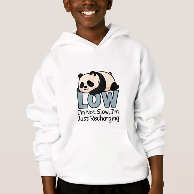 Jag är inte långsam, jag laddar bara om Panda T Shirt (Framsida)