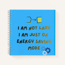 Jag är inte lat energisparläge Spiral anteckningsb