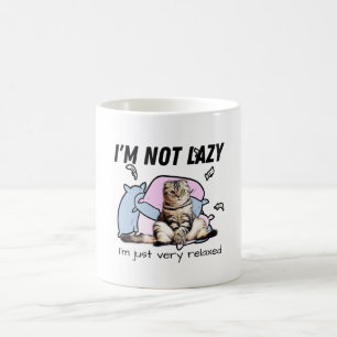 Jag är inte lat - jag är bara mycket avslappnad - kaffemugg