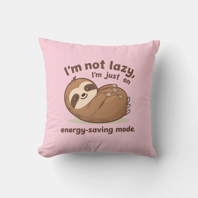 Jag är inte lat, jag är bara på energisparläge Kud Kudde (Framsida)