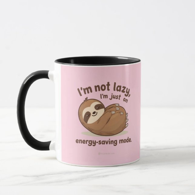 Jag är inte lat, jag är bara på energisparläge Mug Mugg (Vänster)