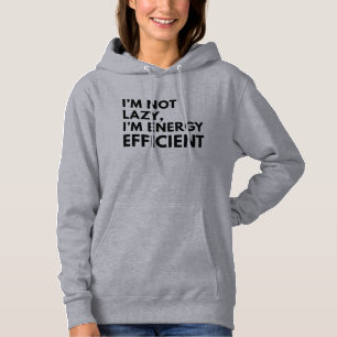 JAG ÄR INTE LAT JAG ÄR ENERGIEFFEKTIV TYPOGRAFI T SHIRT