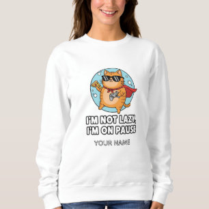 Jag är inte lat, jag står bara på paus – Spelarkat T Shirt