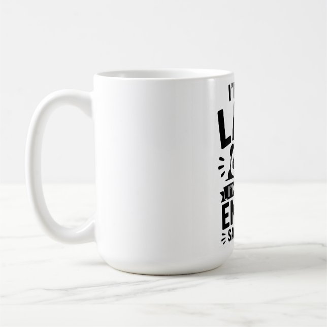 Jag är inte lat Mug | Rolig lat panda energibespar Kaffemugg (Vänster)