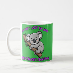 Jag är inte Lazy Funny Koala Quote Kaffemugg