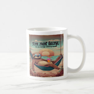 Jag är inte Lazy, jag är på energisparläge grafik Kaffemugg