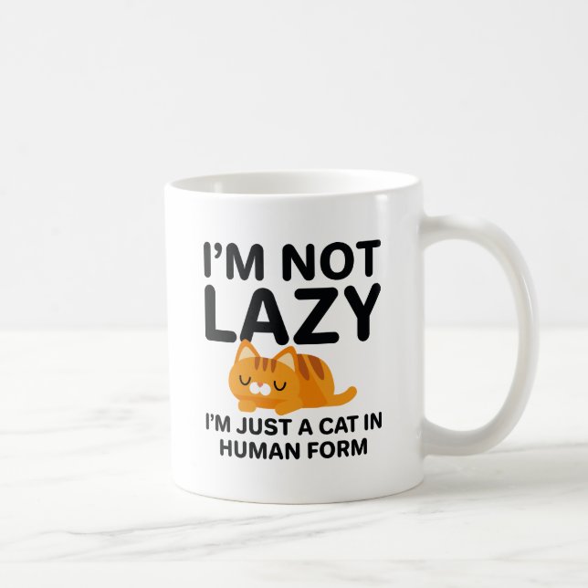 Jag är inte Lazy Kaffemugg (Höger)