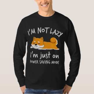 Jag är inte Lazy Shiba Inu Loafer Hund T Shirt