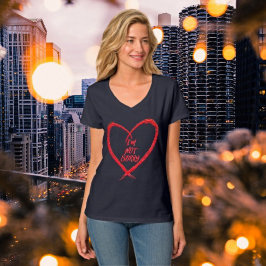 Jag är inte ledsen - CalliGraps Red Chalk Heart T Shirt