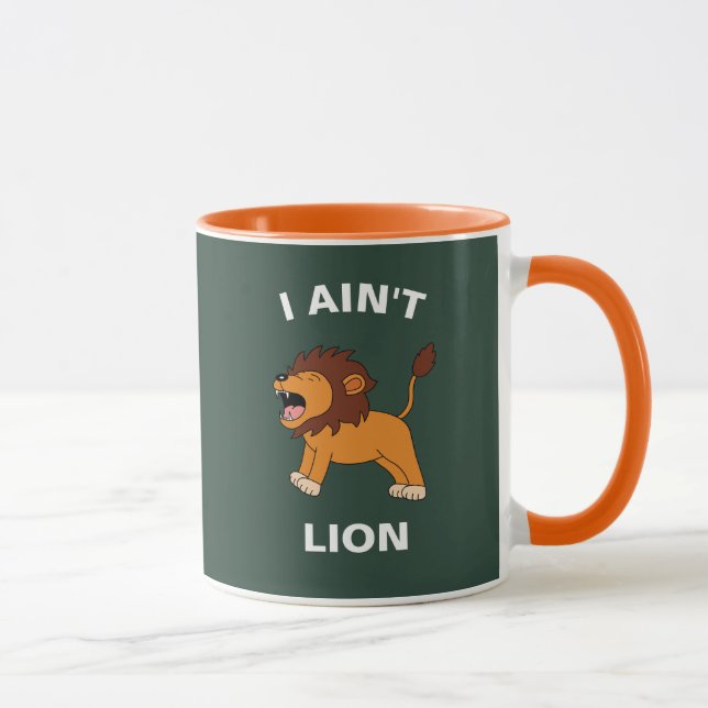 Jag är inte Lejon, Lusk Jungle Animal Pun Mugg (Höger)