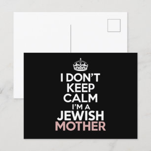 Jag är inte lugn jag är en judisk mamma Hanukkah Vykort