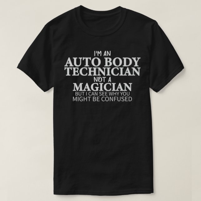 Jag är inte Magician Funny Pan. T Shirt (Design framsida)