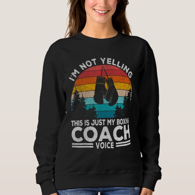 Jag är inte med att boxing Coach Voice Boxing Trai T Shirt (Framsida)