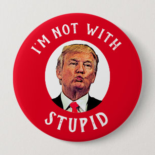 Jag är inte med en trump i rött knapp