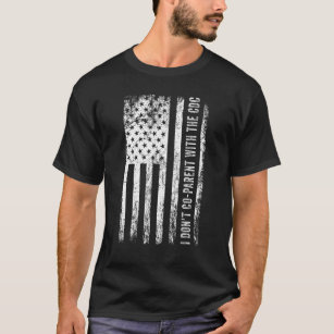 Jag är inte med i CDC American Flagga Vinta T Shirt