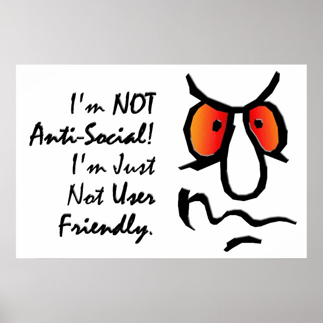 Jag är inte mot Social (2) Poster (Framsidan)