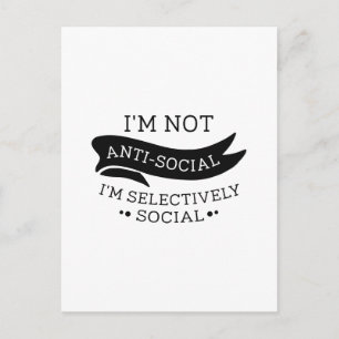 Jag är inte mot Social Vykort