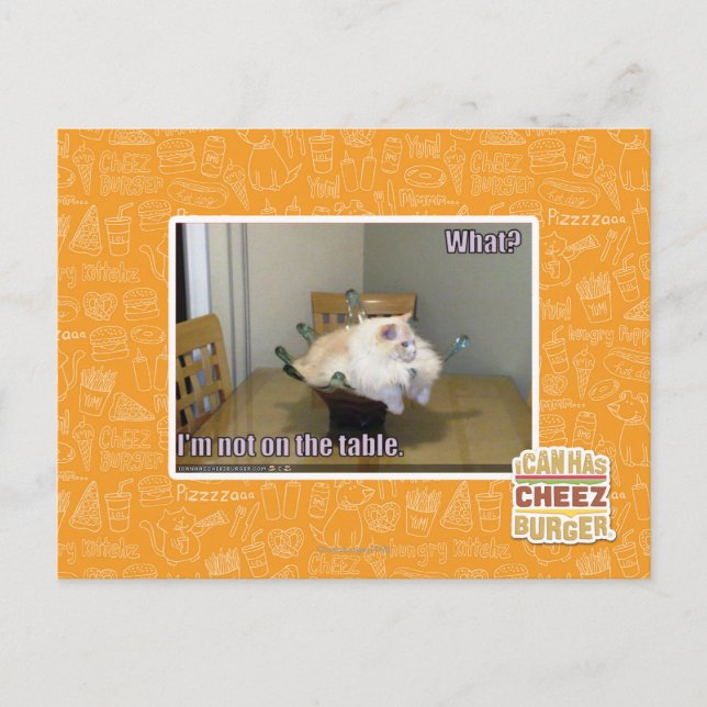 Jag är inte på bord vykort (Framsida)