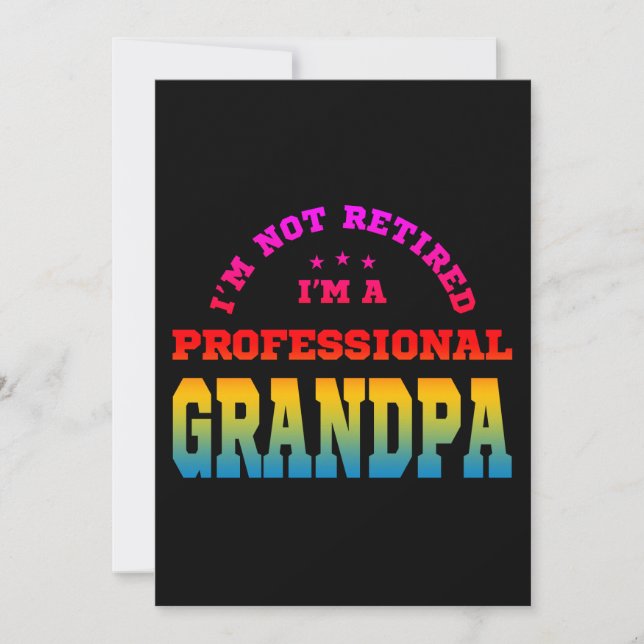 Jag är inte pensionär jag är en professionell farf inbjudningar (Framsida)
