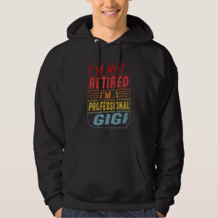 Jag är inte pensionär jag är en professionell gamm hoodie