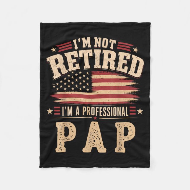Jag är inte pensionär jag är en professionell papp fleecefilt (Framsidan)