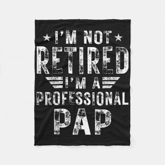 Jag är inte pensionär jag är en professionell papp fleecefilt (Framsidan)