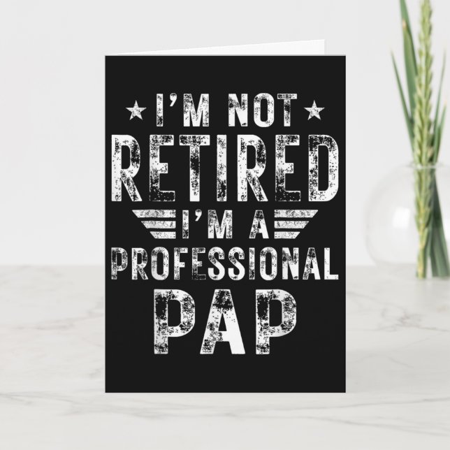 Jag är inte pensionär jag är en professionell papp kort (Framsida)