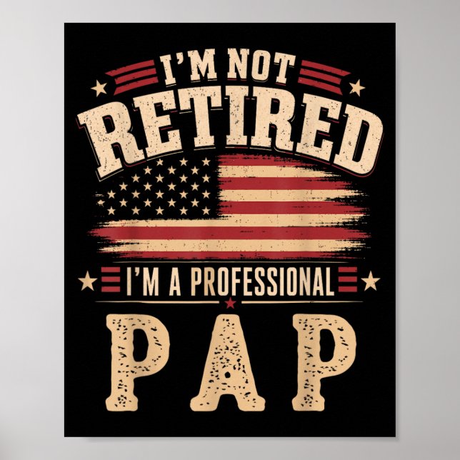 Jag är inte pensionär jag är en professionell papp poster (Framsidan)