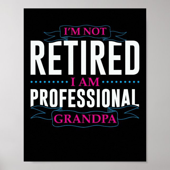 Jag är inte pensionär jag är professionell farfar poster (Framsidan)