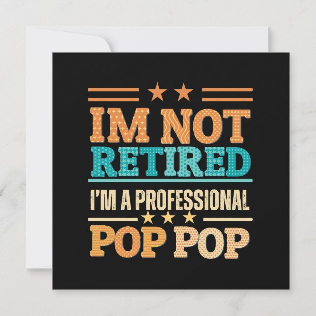 Jag är inte pensionär jag är professionell pop pop (Framsida)