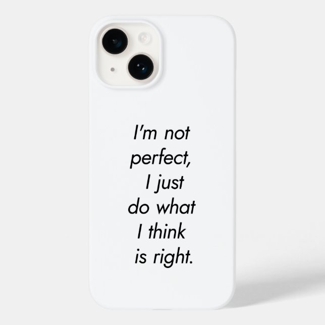 Jag är inte Perfekt iphone case (Baksida)