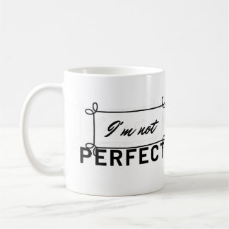 "Jag är inte Perfekt Motivational Quote Coffee Mug Kaffemugg
