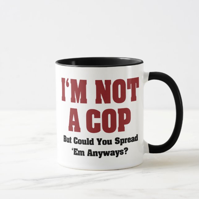 Jag är inte polis - Rolig naughty vuxenhumor Mugg (Höger)