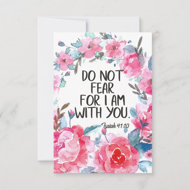 Jag är inte rädd att jag är med dig citera Bible v (Framsida)