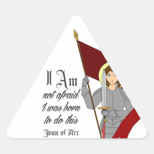 Jag är inte rädd - Joan of Arc Triangelformat Klistermärke