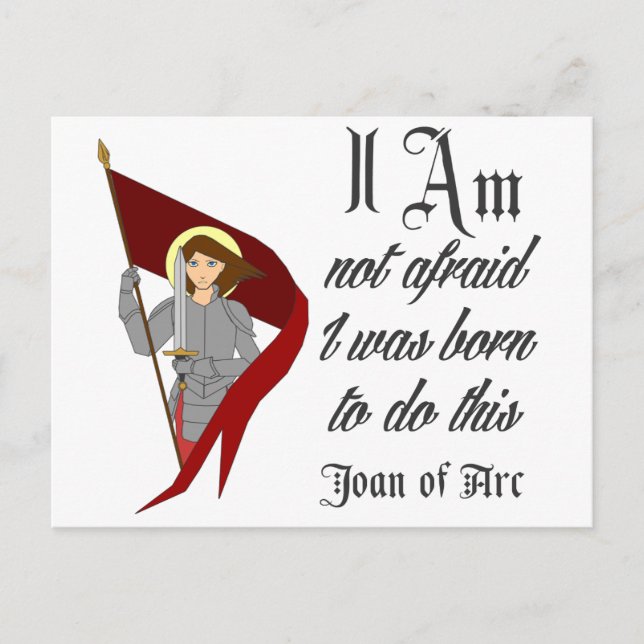 Jag är inte rädd - Joan of Arc Vykort (Framsida)