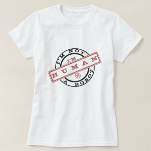 Jag är inte Robot Frimärke T-Shirt... T Shirt