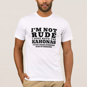 Jag är inte rude Brev Manar Print Funny Graphic T Shirt