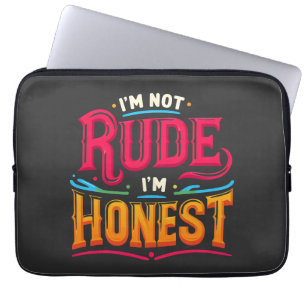 Jag är inte rude jag är hederlig - roligt Sarcasti Laptop Fodral