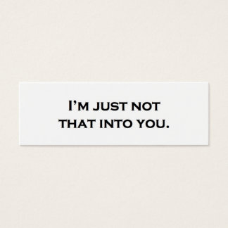 Jag är inte så där inne. litet visitkort