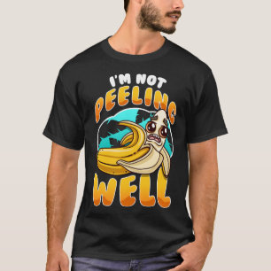 Jag är inte så glad Gult Banana Fruit Pun T Shirt