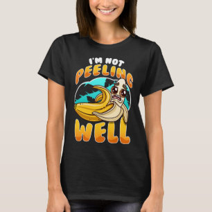 Jag är inte så glad Gult Banana Fruit Pun T Shirt