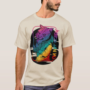 Jag är inte Scary - färgstark Varg grafik T-Shirt