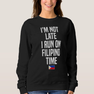 Jag är inte sen i Springa på Filippinerna Pi T Shirt