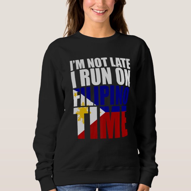 Jag är inte sen i Springa på filippintiden T Shirt (Framsida)