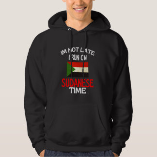 Jag är inte sen i Springa på sudanesisk tid, rolig Hoodie