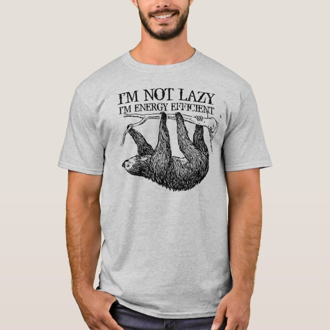 Jag är inte sen jag är energieffektiv. t shirt (Framsida)