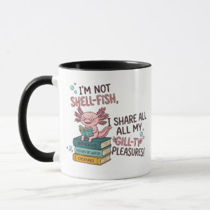 Jag är inte skalfisk Axolotl-mugg - Söt bokormpres Mugg