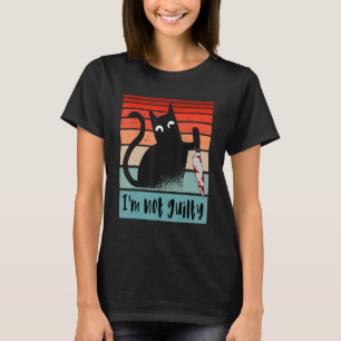 Jag är inte skyldig Innocent Cat med knivar Hallow T Shirt