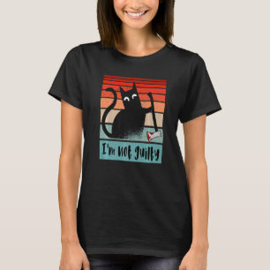 Jag är inte skyldig Onocent Cat med jävla yxa Hall T Shirt